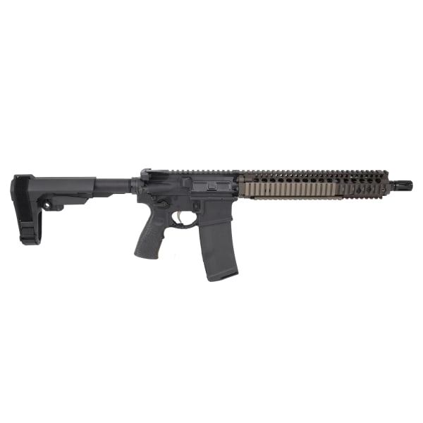 Daniel Defense DDM4 GL/SSC 5.56mm 12.5" 1:7 Govt Bbl Car LPG RIS II 11.5 FDE TIMNEY AXCESS FCG Pistol w/SBA3 Brace &amp; DDFH 02-088-00385-047
