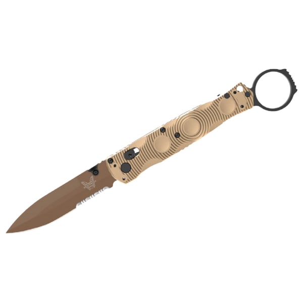 Benchmade Mini SOCP AXIS Spear-Point Desert Sand Finger Ring Backspacer 393SSN-01