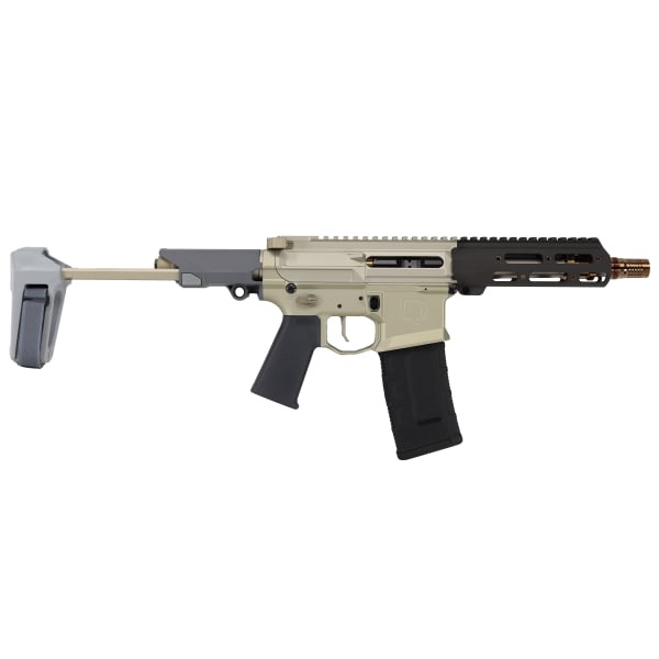 Q, LLC. Honey Badger .300 BLK 7"Bbl 1:5" Gray Pistol w/Brace HB-300BLK-7IN-PISTOL