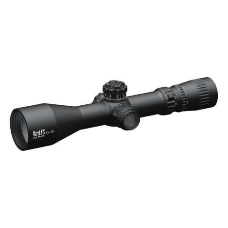 March FX Tactical 4.5-28x52mm FML-PDKI Reticle 0.1MIL FFP Illuminated Riflescope w/Shuriken Dial Lock D28HV52WFIMLX-FML-PDKI