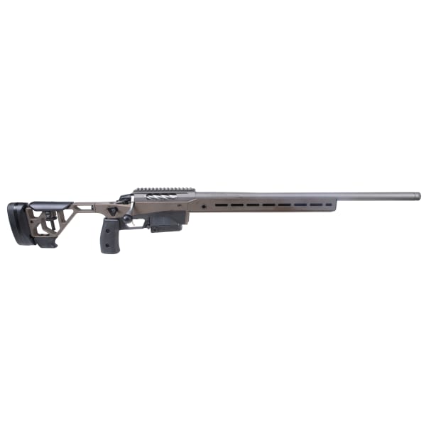 Tikka T3X Ace Target Cerakote Tungsten 6.5 CM NS 23.7 BBL 1:1/8 5/8x24 TPI RH 2-stage 10RD Alum ADJ CHK / Cerakote Midnight Bronze J04002