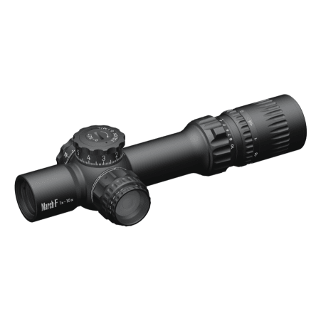 March Compact Tactical Shorty Gen II 1-10x24mm FFP DR-TR1FB Reticle 0.1MIL 6Level Illum Riflescope D10SV24FDIMLX-DR-TR1FB