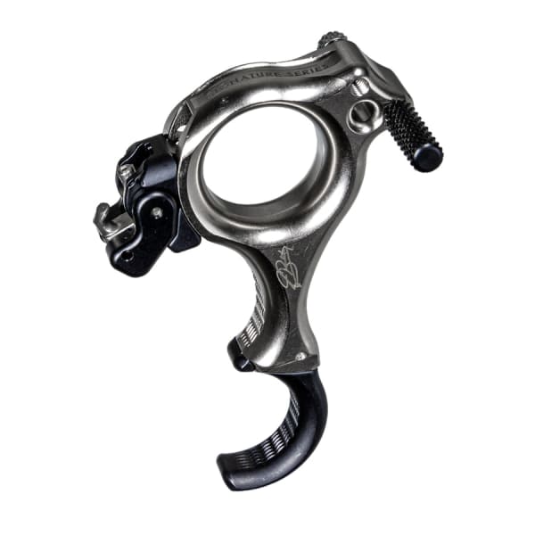 T.R.U. Ball Archery Fulkrum AC Flex 3 Finger Aluminum/Brass Quick Silver Brass Small Handle Release TFAF-QS-S