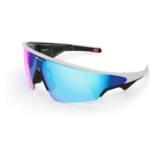 Oakley META Vanguard White w/Prizm Sapphire Rectangle Shield - Toric Lens 6.25x4.24 Nylon (Semi-Rimless) Sunglasses OW8001-06
