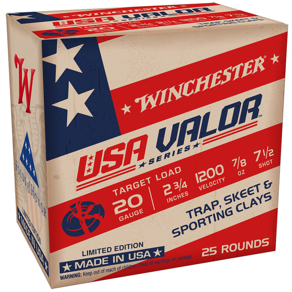 Winchester 20ga 2.75" #7.5 USA Valor LS 7/8oz Shells Case of 250 USAV207