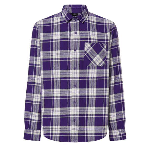Oakley Men's Deep Amethyst/Mist Lifestyle Podium Plaid Ls Flannel FOA402573-9MX
