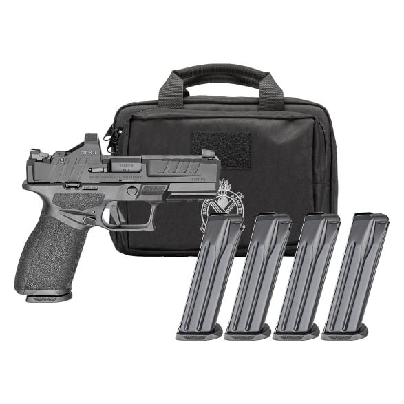 Springfield Armory Echelon 4.0FC 9mm 4" Bbl Black Handgun w/ Viridian RFX11 Optic, Pistol Bag, 3x17rd &amp; 1x20rd Mags EC9409BFC-PAC