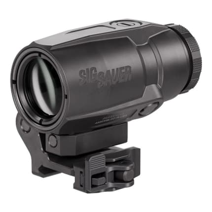 Sig Sauer JULIET5T-AMR 5x24mm Compact Magnifier w/ Flip to Side Mount, Auto-Modified Reticle System, IPX8 Waterproof, Aluminum Housing, Black SOJ5MT01