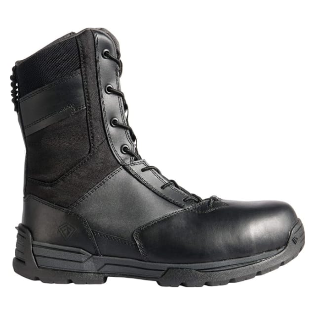 First Tactical Men's 8" Duty Safety Toe Side-Zip Black Boots 165923-019