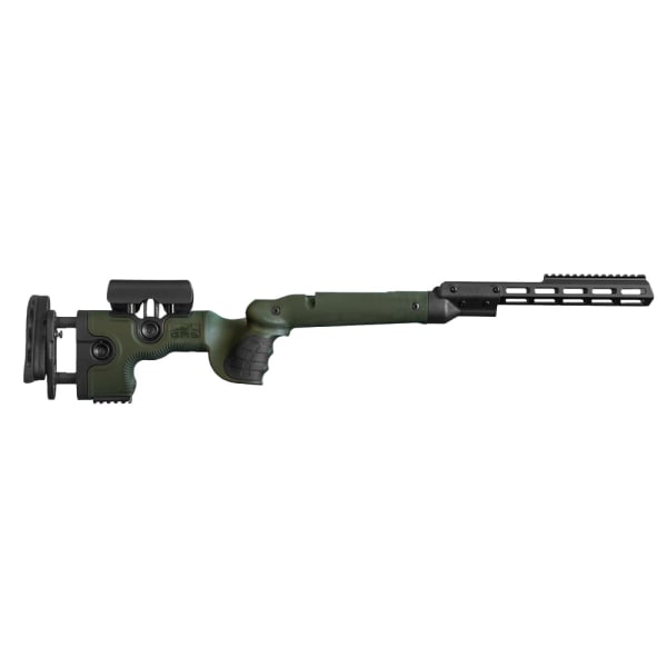 GRS Riflestocks  Warg Bergara B14 SA HMR M5 865mm-Length Adjustable LOP and Cheekpiece 42mm-Wide Forend w/ Limbsaver Green 106098