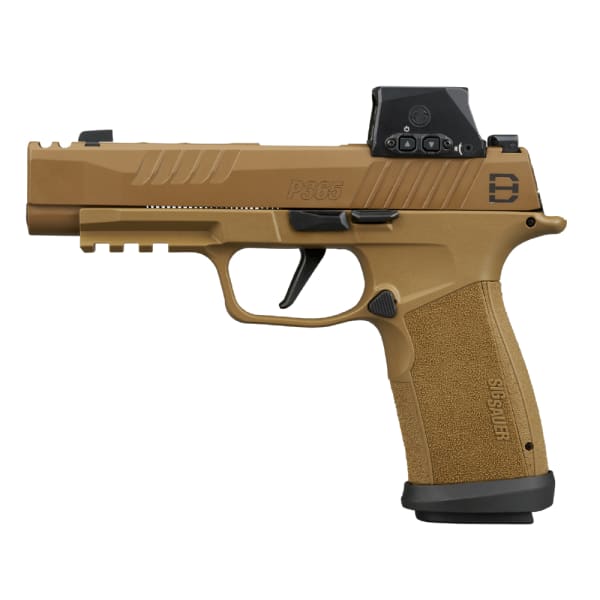 Sig Sauer P365 9mm 3.7in DH3 Striker X-Ray 3 Polymer Grip Comp Magwell Coyote Pistol w/(2) 21rd and (1)17rd Steel Mags 365XF-9-DH3-RXSL
