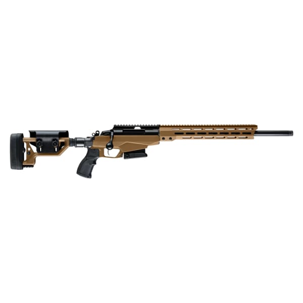 Tikka T3X TAC A1 Matte Blued Steel 308 WIN NS 23.7 BBL 1:1/10 5/8x24 TPI RH 2-stage 10RD Folding Alum ADJ CHK / Coyote Brown J03246