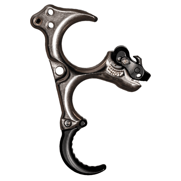 T.R.U. Ball Archery Honey Badger Claw Flex CK 3 Finger Aluminum/Brass Zombie Green Cerakote Large Handle Release THBF-CKGR-L