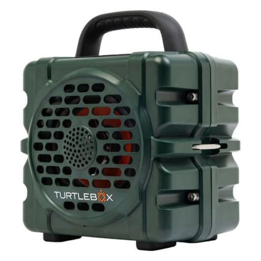 Turtlebox CUB Outdoor Bluetooth Speaker with 2-Unit Pairing &amp; Party Mode, Steel Tie-Downs, 8.6"x7.2"x5.8", 5.3lbs, Green TB-CUB-G1-OGGRN-1