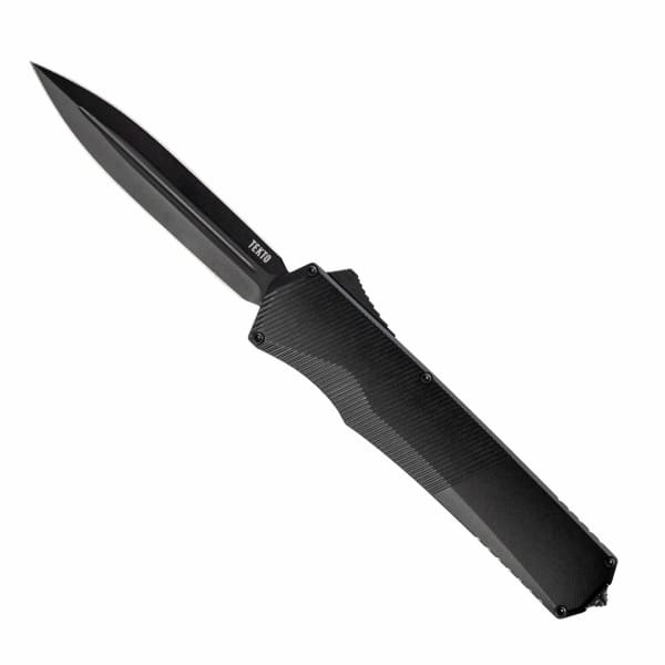 Tekto A5 Spry Black S35VN Dagger Blade Black Aluminum Handle Black Accents Fine Edge Automatic/OTF Knife A5R-T6BK-S35BK3-A1
