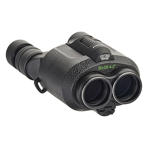 Fujinon Techno-Stabi TS 12x28 WP Compact Waterproof Binoculars w/Electronic Stabilization, Magneium-Alloy Body, Multicoated Lenses 600022986