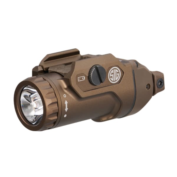 Sig Sauer FOXTROT2R Rechargeable Weapon Mounted 700 Lumens FDE White Light w/(2) 16340 High-Capacity Li-Ion Rechargeable Batteries SOF2R102