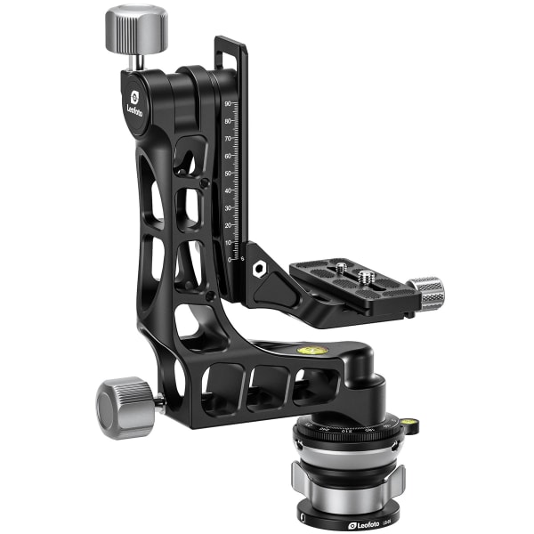 Leofoto 65mm Aluminum Leveling Base 15-degree Tilt 3/8" Screw Hole 40lbs Capacity w/ PG-1 Gimbal Head PG-1+LB-65