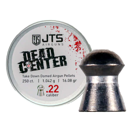 JTS Dead Center Precision .22 Cal 1.042g (16.08gr) Domed Pellets (250 ct) Bulk Package JAC106