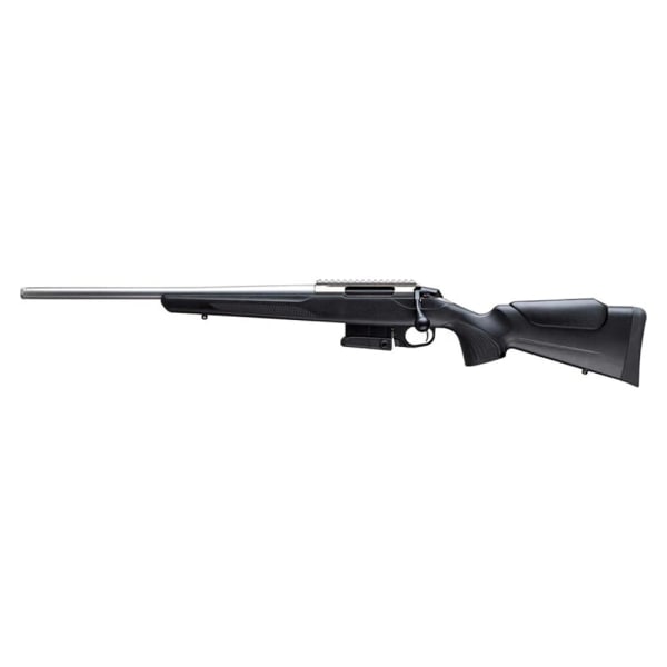 Tikka T3X Ctr Stainless Steel 6.5 PRC NS 24 BBL 1:1/8 5/8x24 TPI LH 4RD Synth FIX CHK / Black J04087