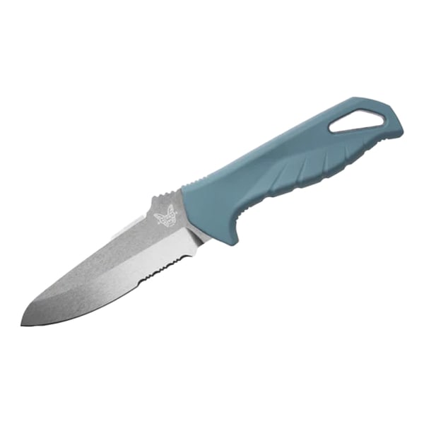 Benchmade Undercurrent Fixed Blade Sheepsfoot Depth Blue Santoprene Knife 18040S