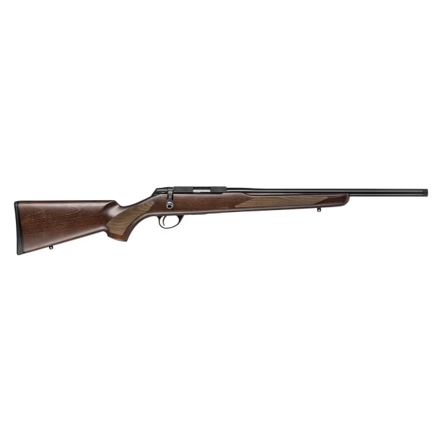 Tikka T1X Hunter Blued Steel 17 HMR NS 16 BBL 1:1/9 1/2x28 TPI RH 6RD Wood / Oiled Brown J04116