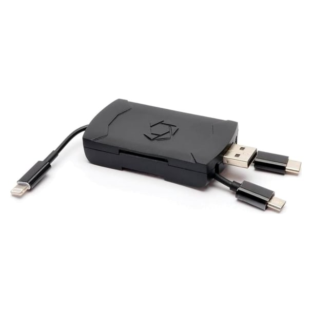 Stealth Cam 4-In-1 Card Reader for IOS &amp; Android w/USB C, Micro USB, USB 2.0, and Lightning Connector STC-QMCR