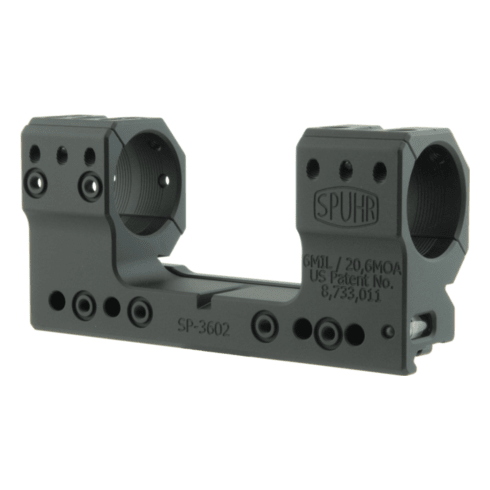 Spuhr Steel Side Clamp Picatinny Scope Mount 30mm H38mm/1.5" 6MIL/20MOA PIC SP-3602M