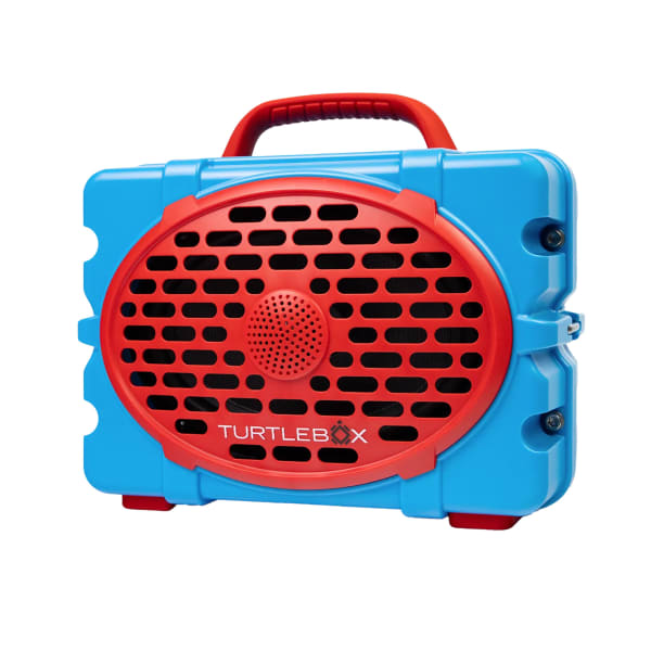 Turtlebox GameDay Series 2.0 Original Outdoor Bluetooth Speaker w/Party Mode, Waterproof, 25hr Battery, Powder Blue/Red TB-ORIG-G3-LTBLUE-RED-RED-2