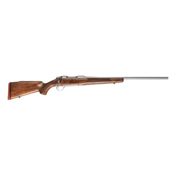 Sako 90 Hunter Stainless Steel 7MM PRC No Sights 22.4  BBL 1:8 5/8x24 TPI RH Std Trig 4RD Wood / Oiled Brown J05375