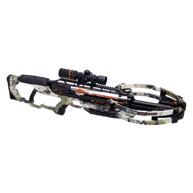 Ravin R10X PRO XK7 Camo 420 FPS Versa-Draw Silent Cocking Trac-Trigger Helicoil Adj Stock Crossbow w/450 FPS Illum Scope &amp; 3 .003 Arrows R019