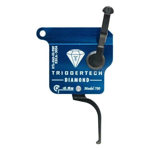 TriggerTech Rem 700 Rough Diamond Trigger - Left Hand, Black Flat Lever, No Bolt Release Black R7L-SAB-02-TNF