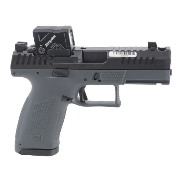CZ-USA CZ P-10 C 9mm 10rd Ported Bdl/Nitride Slide Aimpoint COA Fixed Sights Black Polymer Frame Reversible Mag Catch Pistol w/3 Backstraps 01582