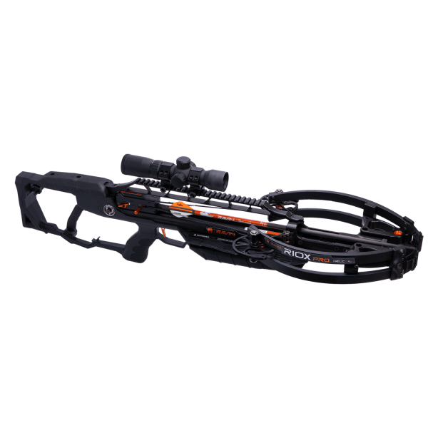 Ravin R10X PRO 420 FPS Versa-Draw Silent Cocking Trac-Trigger Helicoil Adj Stock Black Crossbow w/450 FPS Illum Scope &amp; 3 .003 Arrows R018