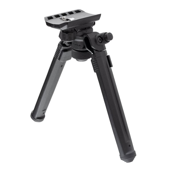 Magpul 6.30-10.30" Vertical Adjustment Black Aluminum Bipod w/Sling Stud Attachment &amp; Rubber Feet for AR-Platform MAG1075-BLK