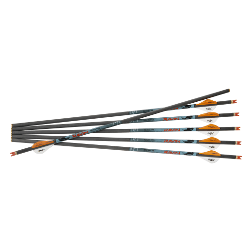 Ravin XK5 3 Pack 500gr .001 Carbon Shaft Brass Insert 2" Vanes Polymer Nock Arrows (Not for use in R500 Crossbows) R349
