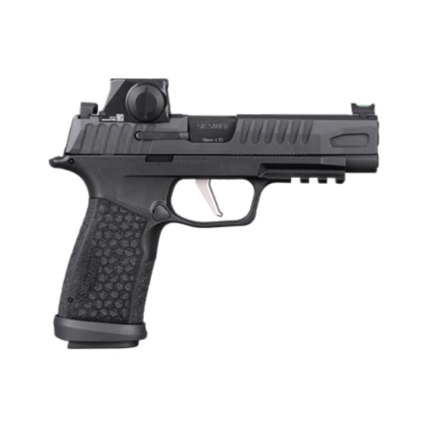 Sig Sauer P365 FUSE ROMEO-X SIG-LOC 9mm 4.3" Bbl Blk Striker Fiber Optic Front Blk Rear LXG Grip Magwell Pistol w/(1) 17rd &amp; (2) 21rd Mags 365XF-9-BFO