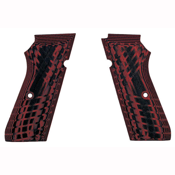 Kimber KDS9c Pistol Grips, High Texture Dark Red/Black 4200469