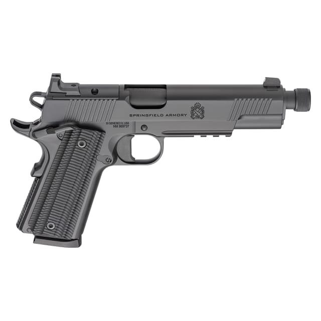 Springfield Armory 1911 Operator .45 ACP 5" Threaded Bbl Black Handgun w/ AOS Plate, U-Notch Tritium Sights, 2x8rd Mags POT9240AOS
