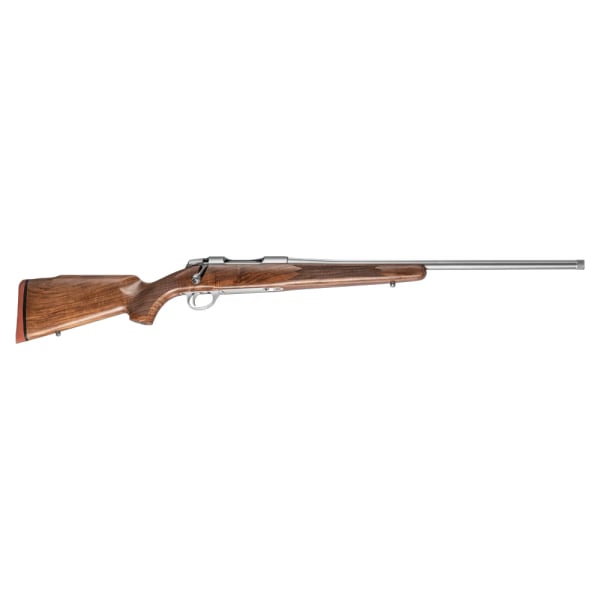 Sako 90 Hunter Stainless Steel 308 WIN No Sights 22.4  BBL 1:10  TPI RH Std Trig 5RD Wood / Oiled Brown J05258