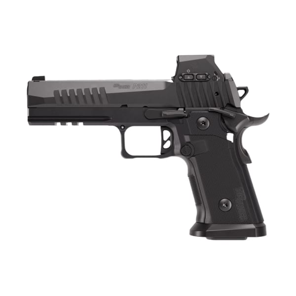 Sig Sauer P211 GT5 9mm 5" Bbl Blk SAO X-Ray 3 Romeo X Pro Sig-Loc Alloy Grip Pistol w/(2) 21rd (1) &amp; 17rd Steel Mags 211F-9-GT5-RXSL