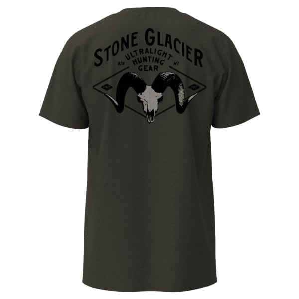 Stone Glacier SG Ram Skull T-Shirt Military Heather 60236-MH