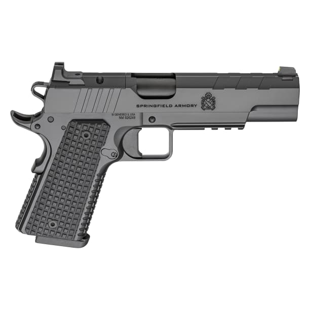 Springfield Armory 1911 Emissary 9mm 5" Bbl Black Handgun w/ AOS Plate, U-Notch Tritium Sights, 2x9rd Mags PX9229LAOS