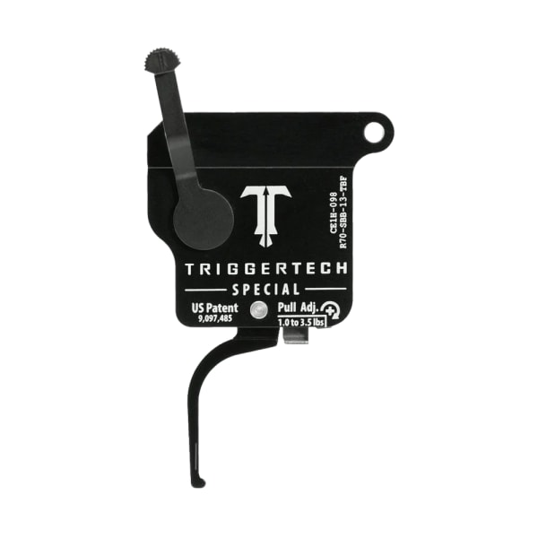 TriggerTech Special Trigger for Tikka T3, T3x, &amp; T1x 1.0-3.5lbs Adj Pull Weight Straight Flat Lever RH BLK ZCT, CLKR, TKR Technology TI0-SBB-13-TNF