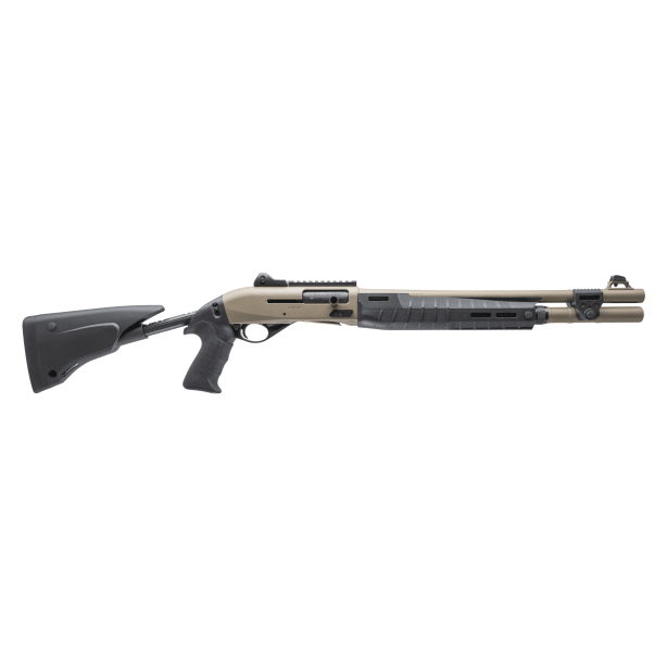 Benelli M2-G1 Tactical 922r 12ga 18.5" Bbl 7+1 Cap Ghost Ring Sights 5-Position Stock Pistol Grip FDE Shotgun 11617
