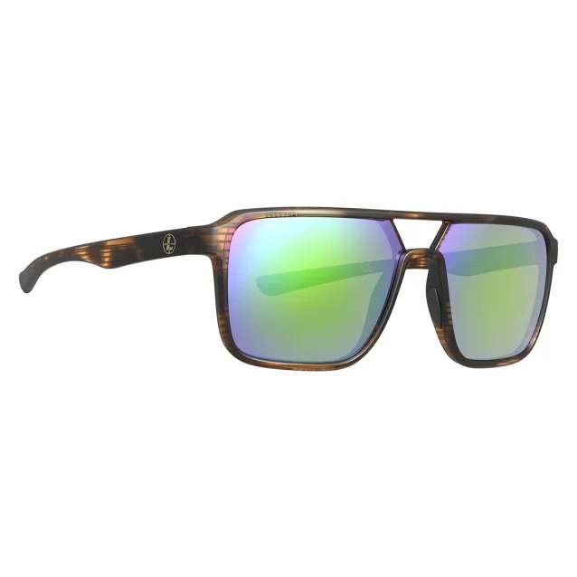 Leupold Bridger Matte Tortoise Performance Eyewear w/Emerald Mirror Lenses 186747