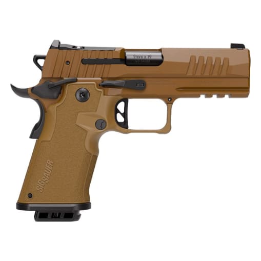 Sig Sauer P211 Carry 9mm 4.2" Bull Bbl Coyote Handgun w/ SIG-LOC Slide, Ambi Controls, 1x17rd &amp; 2x21rd Magazines 211CA-9-CXR3