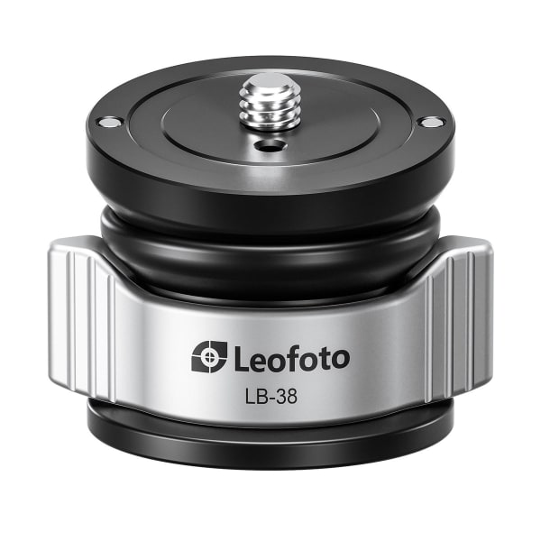 Leofoto Mini Leveling Half-Ball Base for Leofoto Tripods 3/8" and 1/4" Screw Holes 10-Degree Adjustment 6.6lbs Capacity LB-38