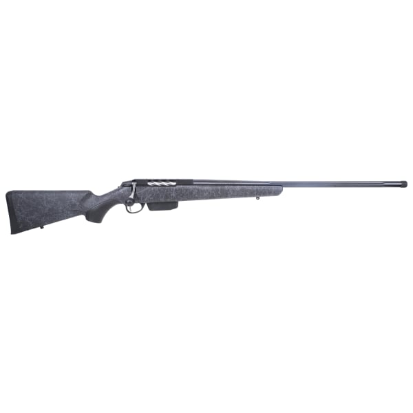 Tikka T3X Lite Blued Steel 6.5 PRC NS 24.3 Fluted BBL 1:1/8 5/8x24 TPI RH 4RD Synth / Roughtech Black Paint White Web J03384