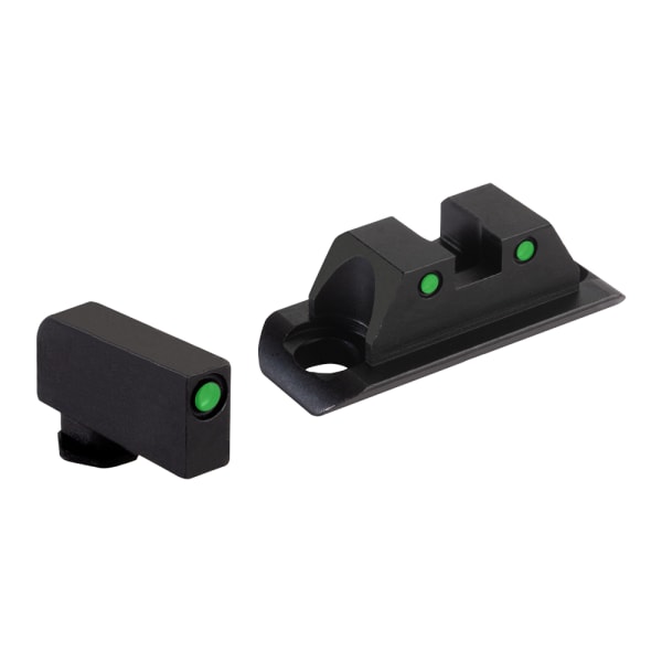 Ameriglo Green Tritium 3 Dot Sight Set, Black Outline, .240” Front Sight For Glock Gen 5 and 6 9mm/.40, A-Cut/COA, Standard Width AC-813